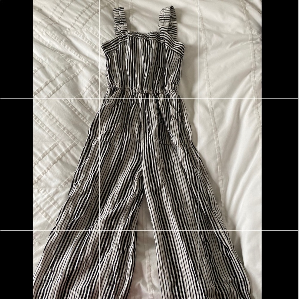 girls striped jumpsuit